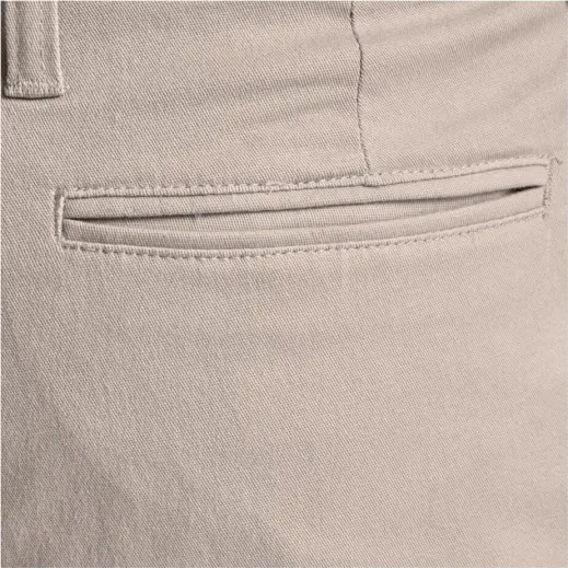 Mens Superb Stretch Chino Pants Stone Back Pocket